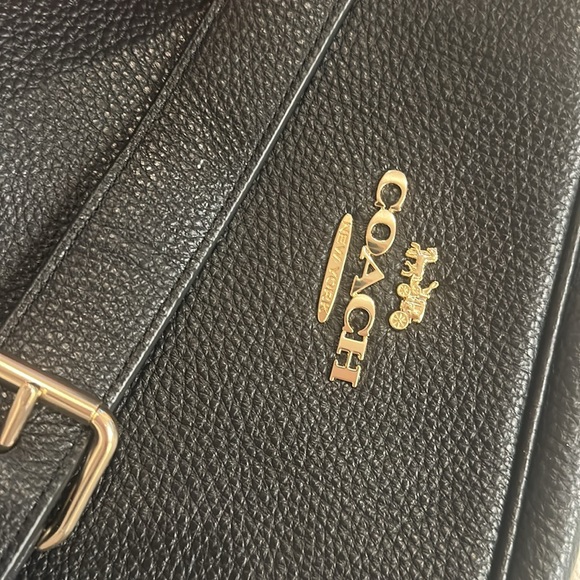 Coach Pebbled Black Crossbody Bag - Picture 5 of 6